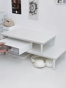 💯 Ergonomic Monitor Screen Riser 💻 Wooden Computer Stand | Workspace Desk Shelf | Monitor & Laptop Storage Organizer | Minimalist | Durable Sturdy Thick | Office Home Work Study School Use | Versatile Multipurpose | Save Space