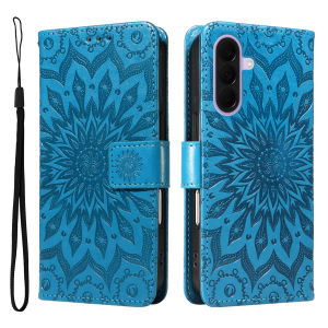 Leather Wallet Flip Case for Samsung Galaxy S22 S23 S24 S25 S26 FE Ultra Plus Edge | Mandala Embossed Design Card Holder