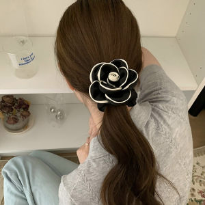 Black Flower Hair Ropes For Women Elegant Rubber Bands Hair Tie Fashion Ladies Hair Accessories