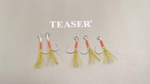 TEASER 5pcs/bag Iceni Enhanced Single Hook Lure DIY Iron Plate Sparkling Flakes Hard Bait Sharp Hook
