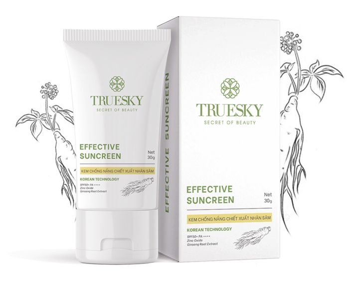 Kem chống nắng nâng tông Truesky Effective Sunscreen SPF 50+ PA+++ [ 30g ]