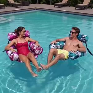Ghế Võng Phao Ngoài Trời Mùa Hè Ghế Nằm Đơn Có Thiết Kế Gấp Gọn Có Lỗ Thoát Nước Dùng Cho Hồ Bơi Bãi Biển