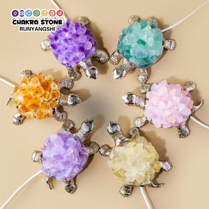 1PC Natural Crystal Turtle Night Light Creative USB Ambient Light Home Bedroom Decoration Gift Ornament