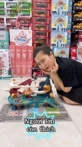 Đường hầm khủng long bộ đường đua hầm sư tử kèm gara