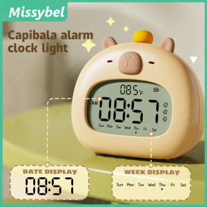 2025 Capibala Alarm Clock Smart Charging Clock Childrens and Students Only Snowsy Countdown with Alarm Clock Night Light Electronic Alarm Bell Gift for Children