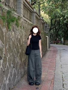 Áo Thun Nữ Tay Ngắn Cổ Tròn Cổ Điển Mỹ Mùa Hè 2025 Mới Nhỏ Gọn Đầu Tiên Cotton Thường Ngày