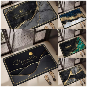 VIKAMA Texture Light Luxury Diatomaceous Earth Floor Mat Bathroom Toilet Doorway Anti-slip Dirty Resistant Home Decoration