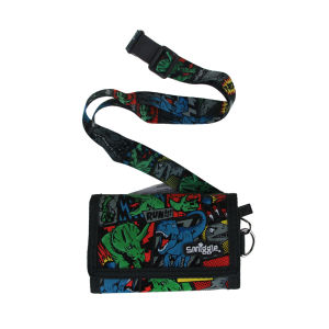 กระเป๋าคลัตช์ไทรเซอราทอปส์สามกระเป๋าเงินแบบพับมีกระเป๋าตังค์เด็กสามตัวที่ใส่การ์ดสำหรับเด็ก Dompet Koin ของเด็กผู้ชายจากออสเตรเลีย