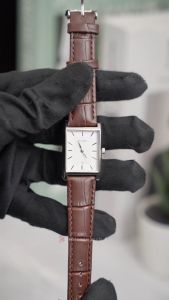 Jam Tangan Wanita Alba Fashion AH7DH9X1 Silver White Dial Brown Leather Strap