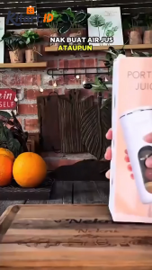 COOKHEN Juicer Portable Blender Cordless 340ml 14 Bilah baja tahan karat 304 2400mAh Mixer