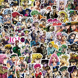 Bandai | 82PCS Kujo Jotaro Anime Stickers JoJo Bizarre Adventure Sticker Higashikata Josuke Bruno Buccellati Cartoon Decals