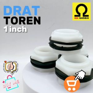 Drat Toren & Mur Toren 1 Inch Warna Putih Bahan HDPE
