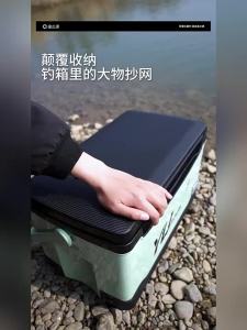 YUZHIYUAN | Mạng Đánh Cá Sợi Carbon Mịn Có Thanh Nhô Cỡ Lớn Gấp Được