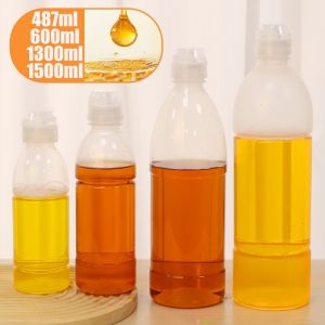 1500ml Ultra-Large Capacity Kitchen Oil Pot Leakproof Soy Sauce Vinegar Liquid Condiment Dispenser Extruded Oil Bottle Kitchen Storage Accessories