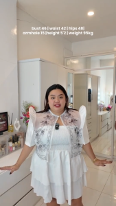 Amyenjoylife Modern Filipiniana Bolero Tops For Women Casual Puff Short Sleeves Plus Size Ethnic Attire For Women Bolero Filipiniana【1-3 Day Delivery🚀】