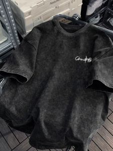 Áo Thun Cotton Nam Tay Ngắn Mùa Hè Phong Cách Mỹ Cổ Tròn in Họa Tiết Thời Trang Rộng Rãi Thoải Mái Thoáng Khí