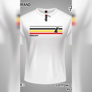 Kaos t-shirt distro pria lengan pendek fourlight terlaris baju atasan pria wanita terlaris putih