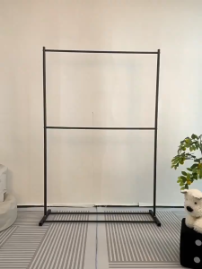 SHEEPER Gold Clothes Rack Double Rod Metal Clothes Hanger Sampayan Drying Rack Organizers Floor-standing hanger stand