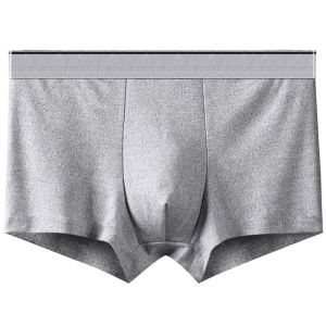 Mens Cotton Boxer Briefs Loose Comfortable Breathable Antibacterial Summer Underwear mid Waist Flat Angle Pants Shorts