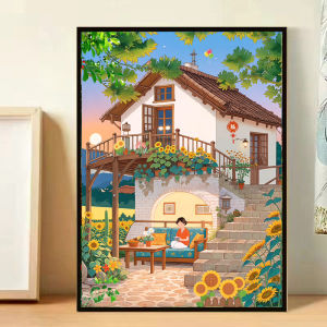 Healing Retro Natural Landscape Puzzle Adult Stress Relief 300/500/1000 Pieces Wooden Rural Architecture Jigsaw Puzzle
