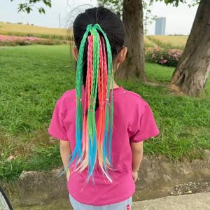 GRATIS ONGKIR - F640 Hair Extension Kuncir Kuda / Rambut Palsu Fashion Warna Warni / 8 Wig Kepang Rambut Palsu