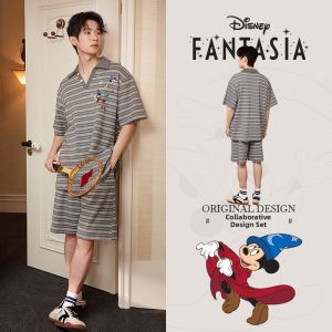 GONGDIE | Cool Sensation Cotton Striped Pajamas