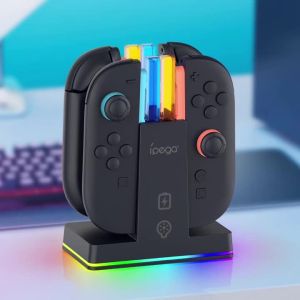 Ipega | Charging Dock for Nintendo Switch 2 Joy Con PG-SW2085 4-in-1 Magnetic Joy Con Charger Stand with RGB Base & LED Indicator