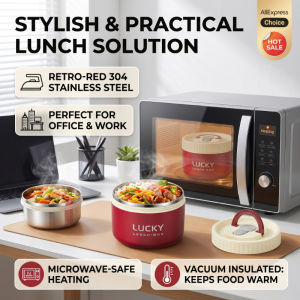 Portable Sealed Thermal Lunch Box For Kids Stackable Microwave 304 Stainless Steel Bento Box Insulated Food Container