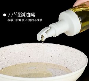 Botol Minyak Sayur Goreng Tutup Flip Kaca Anti Bocor Tebal 630Ml Fancy Glass Oil Bottle Botol Kaca Serbaguna