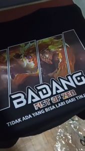 GG T-Shirt BADANG Collector skin Fist Of Zen Mobile Legends Kaos Custom Katun Slim-fitting