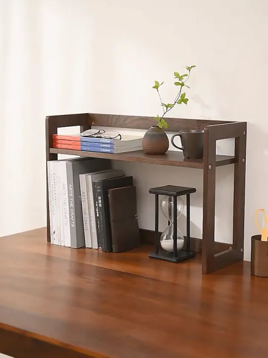 Desktop Library Rack Multi-layer storage rack desktop bookshelf office computer desk storage ...