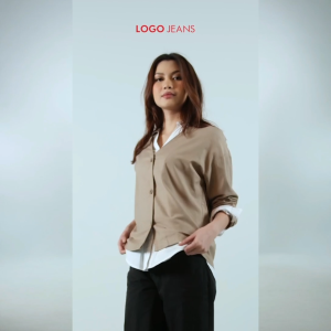 Logo Jeans Outer Wanita Ayesha Brown 34442L9BW