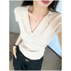 SHUQINGLAI | Slim Fit Stylish Polo Collar Short Sleeve T-Shirt