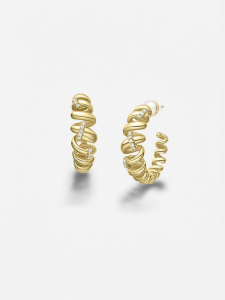HEFANG Jewelry | Elegant Slimming Design Spaghetti Hoop Earrings
