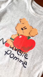 【พร้อมส่ง】「สินค้าลิขสิทธิ์แท้」IRIS KIDS 25 Summer bebe IKS2328 Apple bear Series เสื้อผ้าเด็ก สไตส์เกาหลี ผ้านุ่มใส่สบาย ลายน่ารัก