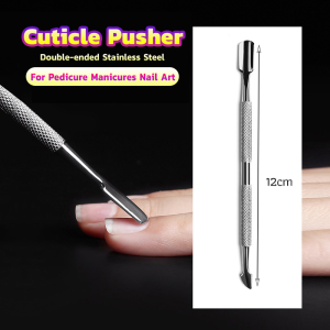 MaxPlus Stainless Steel Cuticle Shirker Trimmer Metal Double-Ended Finger Dead Skin Push Nail Tool