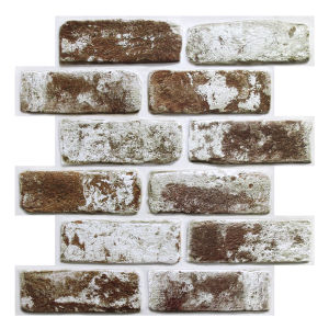 1 ชิ้น/10 ชิ้น 3D PVC Faux อิฐสติ๊กเกอร์ติดผนัง Home Wall Decor สําหรับห้องนั่งเล่น ห้องนอน Study Room สไตล์วินเทจตกแต่ง