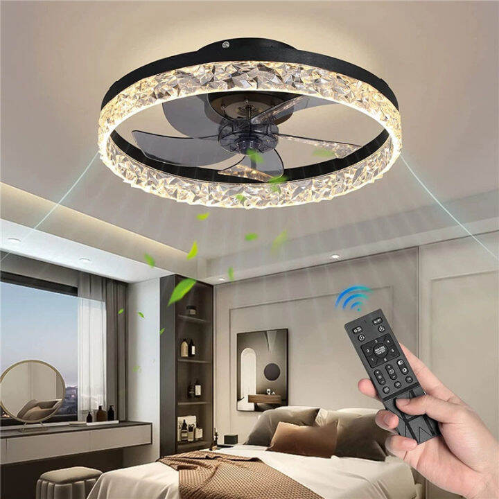 Angelila 65w LED Ceiling Fan Light with Remote 6 Speed Modern Ceiling ...