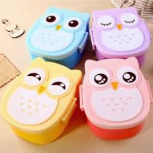 OWL BOX / TEMPAT BEKAL ANAK / LUNCH BOX BURUNG HANTU LUCU / KOTAK MAKAN