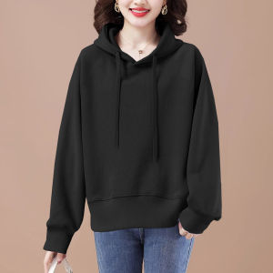 เสื้อสเวตเตอร์คอวีแขนยาวผ้าฝ้ายลายพิมพ์สไตล์เกาหลีสำหรับผู้หญิงในฤดูใบไม้ร่วงและฤดูหนาว เสื้อสเวตเตอร์แฟชั่นสไตล์วินเทจที่สวมใส่ได้หลากหลาย