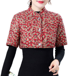 Áo Khoác Lót Lông Cừu Dày Cho Bà Mẹ Áo Ngủ Tay Ngắn Bảo Vệ Vai Cổ Gối Mùa Đông Áo Khoác Ngoài Thường Ngày Cho Phụ Nữ Trung Niên Và Cao Tuổi