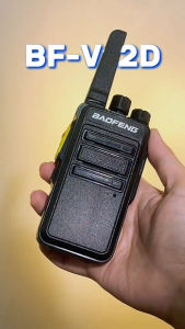 Baofeng BF-V12D Walkie Talkie 2PCS Portable Two Way Radio Type-C Charging Noise Reduction for Hotel Restaurant Factory