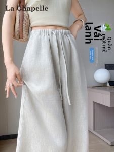 La Chapelle | Summer Lightweight and Drape Tencel Linen Pants High Waist Loose Straight