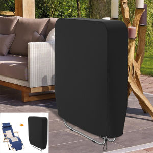 1/2 Pcs Folding Reclining Chair Cover Waterproof Anti-UV Sun Lounger Cover with Storage Bag 93 x 82 cm Outdoor Furniture Covers