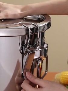 Food containers storage large capacity rice bucket insulation commercial stall outdoor 304 stainless steel metal