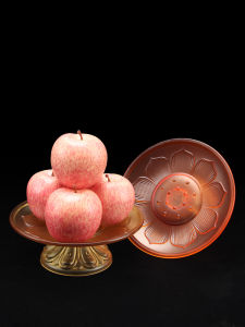 Chinese Fruit Plate Buddish Prayer Set Plate Water Fruit Plate Buddha Front Fruit Plate Household Tribute Plate Buddhist Hall for Fruit Plate Fruit Plate Household Buddha Supplies