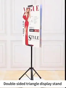 Double Sided Tripod Display Stand Backdrop Stand Banner Poster Tarpaulin Stand Height Adjustable