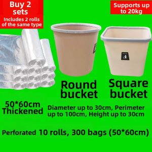 DANBIYIN | Heavy Duty Large Transparent White Garbage Bags