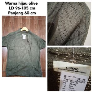 CARDIGAN RAJUT PRELOVED WANITA MURAH STYLISH KONDISI BAGUS OUTER KNITWARE BLOUSE KEMEJA CROP TOP (Part 1)