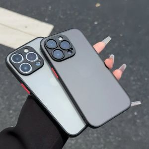 Luxury Shockproof Matte Phone Case For iPhone 15 14 13 12 11 Pro Max XR XS X 7 8 Plus SE 2020 2022 Mini Bumper Transparent Cover
